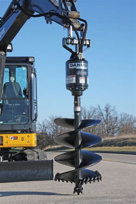 kubota excavator auger|mini excavator auger attachment.